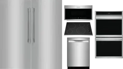 6 Piece Package Includes Refrigerator, Freezer, Cooktop, Wall Oven, Microwave And Dishwasher