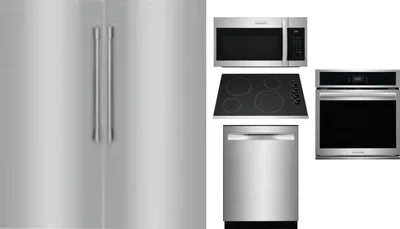 6 Piece Package Includes Refrigerator, Freezer, Cooktop, Wall Oven, Microwave And Dishwasher