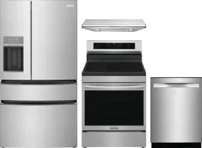 4 Piece Package Includes Refrigerator, Range, Hood And Dishwasher