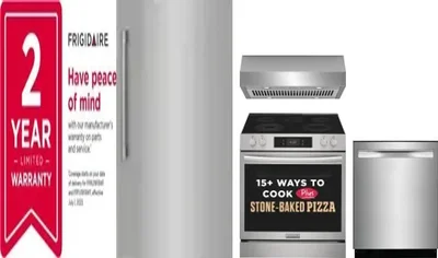 5 Piece Package Includes Refrigerator, Freezer, Range, Hood And Dishwasher