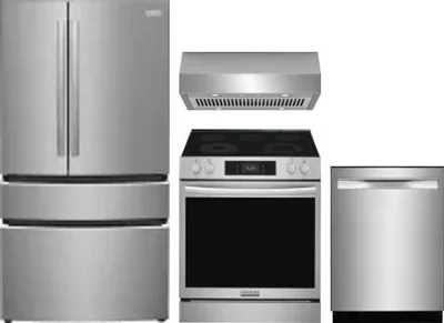 4 Piece Package Includes Refrigerator, Range, Hood And Dishwasher