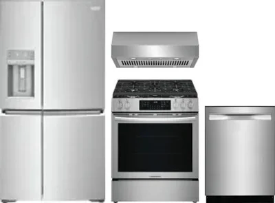 4 Piece Package Includes Refrigerator, Range, Hood And Dishwasher