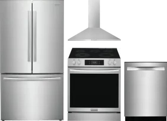 4 Piece Package Includes Refrigerator, Range, Hood And Dishwasher