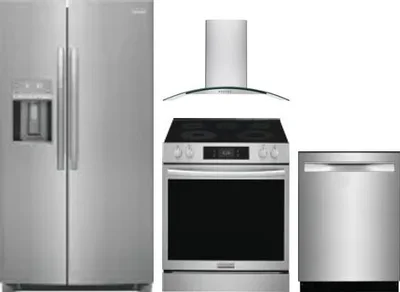 4 Piece Package Includes Refrigerator, Range, Hood And Dishwasher
