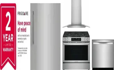 5 Piece Package Includes Refrigerator, Freezer, Range, Hood And Dishwasher