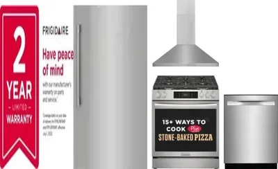 5 Piece Package Includes Refrigerator, Freezer, Range, Hood And Dishwasher