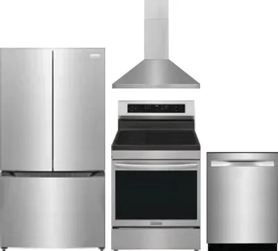 4 Piece Package Includes Refrigerator, Range, Hood And Dishwasher