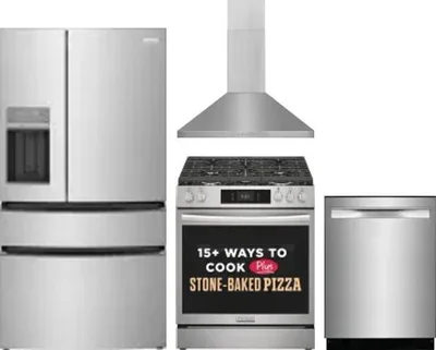 4 Piece Package Includes Refrigerator, Range, Hood And Dishwasher