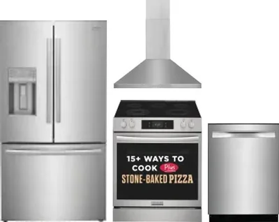 4 Piece Package Includes Refrigerator, Range, Hood And Dishwasher