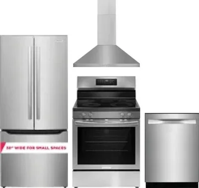 4 Piece Package Includes Refrigerator, Range, Hood And Dishwasher