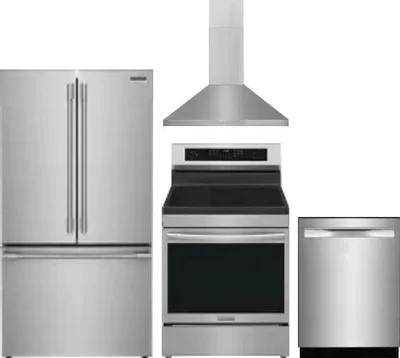 4 Piece Package Includes Refrigerator, Range, Hood And Dishwasher