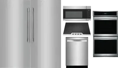 6 Piece Package Includes Refrigerator, Freezer, Cooktop, Wall Oven, Microwave And Dishwasher