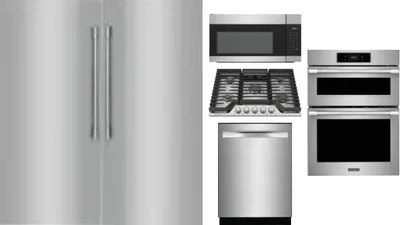 6 Piece Package Includes Refrigerator, Freezer, Cooktop, Wall Oven, Microwave And Dishwasher
