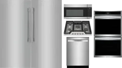 6 Piece Package Includes Refrigerator, Freezer, Cooktop, Wall Oven, Microwave And Dishwasher
