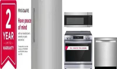 5 Piece Package Includes Refrigerator, Freezer, Range, Microwave And Dishwasher