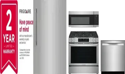 5 Piece Package Includes Refrigerator, Freezer, Range, Microwave And Dishwasher