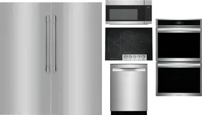 6 Piece Package Includes Refrigerator, Freezer, Cooktop, Wall Oven, Microwave And Dishwasher