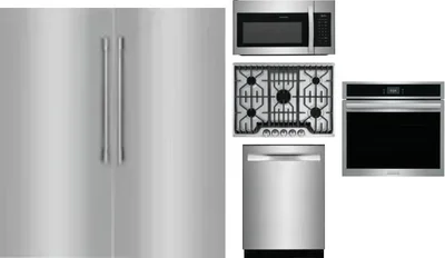 6 Piece Package Includes Refrigerator, Freezer, Cooktop, Wall Oven, Microwave And Dishwasher