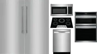 6 Piece Package Includes Refrigerator, Freezer, Cooktop, Wall Oven, Microwave And Dishwasher