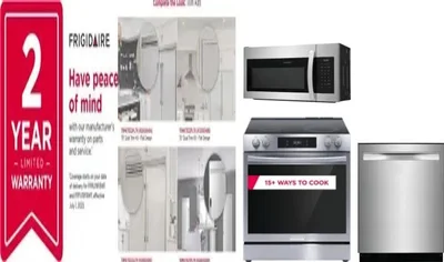 5 Piece Package Includes Refrigerator, Freezer, Range, Microwave And Dishwasher