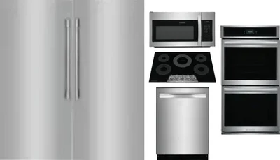 6 Piece Package Includes Refrigerator, Freezer, Cooktop, Wall Oven, Microwave And Dishwasher