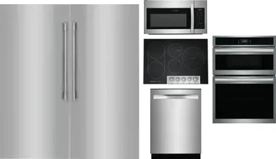 6 Piece Package Includes Refrigerator, Freezer, Cooktop, Wall Oven, Microwave And Dishwasher