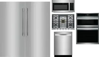 6 Piece Package Includes Refrigerator, Freezer, Cooktop, Wall Oven, Microwave And Dishwasher