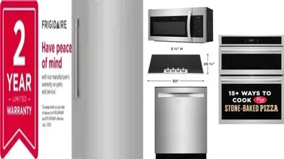 6 Piece Package Includes Refrigerator, Freezer, Cooktop, Wall Oven, Microwave And Dishwasher