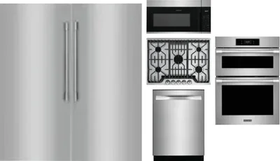 6 Piece Package Includes Refrigerator, Freezer, Cooktop, Wall Oven, Microwave And Dishwasher