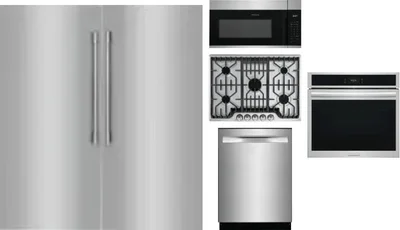 6 Piece Package Includes Refrigerator, Freezer, Cooktop, Wall Oven, Microwave And Dishwasher