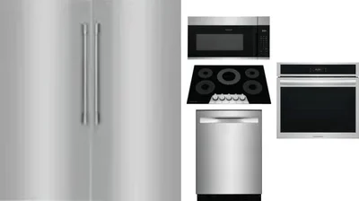 6 Piece Package Includes Refrigerator, Freezer, Cooktop, Wall Oven, Microwave And Dishwasher