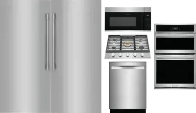 6 Piece Package Includes Refrigerator, Freezer, Cooktop, Wall Oven, Microwave And Dishwasher