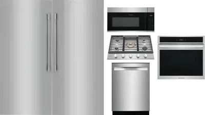 6 Piece Package Includes Refrigerator, Freezer, Cooktop, Wall Oven, Microwave And Dishwasher