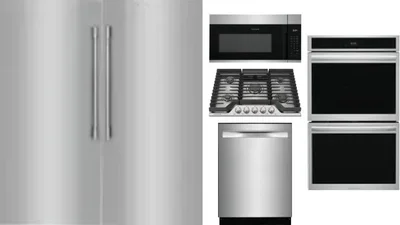 6 Piece Package Includes Refrigerator, Freezer, Cooktop, Wall Oven, Microwave And Dishwasher