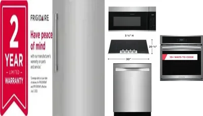 6 Piece Package Includes Refrigerator, Freezer, Cooktop, Wall Oven, Microwave And Dishwasher