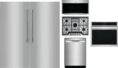 6 Piece Package Includes Refrigerator, Freezer, Cooktop, Wall Oven, Microwave And Dishwasher
