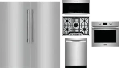6 Piece Package Includes Refrigerator, Freezer, Cooktop, Wall Oven, Microwave And Dishwasher