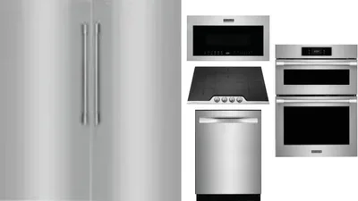 6 Piece Package Includes Refrigerator, Freezer, Cooktop, Wall Oven, Microwave And Dishwasher
