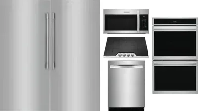 6 Piece Package Includes Refrigerator, Freezer, Cooktop, Wall Oven, Microwave And Dishwasher