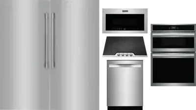 6 Piece Package Includes Refrigerator, Freezer, Cooktop, Wall Oven, Microwave And Dishwasher