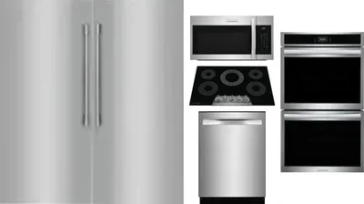 6 Piece Package Includes Refrigerator, Freezer, Cooktop, Wall Oven, Microwave And Dishwasher