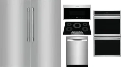 6 Piece Package Includes Refrigerator, Freezer, Cooktop, Wall Oven, Microwave And Dishwasher
