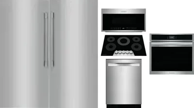 6 Piece Package Includes Refrigerator, Freezer, Cooktop, Wall Oven, Microwave And Dishwasher