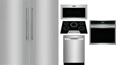 6 Piece Package Includes Refrigerator, Freezer, Cooktop, Wall Oven, Microwave And Dishwasher