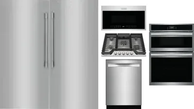 6 Piece Package Includes Refrigerator, Freezer, Cooktop, Wall Oven, Microwave And Dishwasher