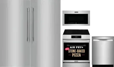 5 Piece Package Includes Refrigerator, Freezer, Range, Microwave And Dishwasher
