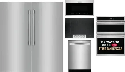 6 Piece Package Includes Refrigerator, Freezer, Cooktop, Wall Oven, Microwave And Dishwasher