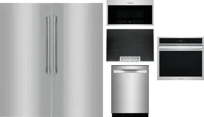 6 Piece Package Includes Refrigerator, Freezer, Cooktop, Wall Oven, Microwave And Dishwasher