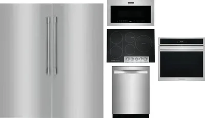 6 Piece Package Includes Refrigerator, Freezer, Cooktop, Wall Oven, Microwave And Dishwasher
