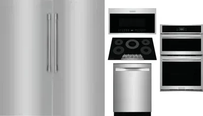 6 Piece Package Includes Refrigerator, Freezer, Cooktop, Wall Oven, Microwave And Dishwasher